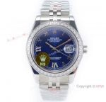 N9 Factory Rolex Datejust II 2836 904L Watch Copy Diamond Bezel Blue Dial